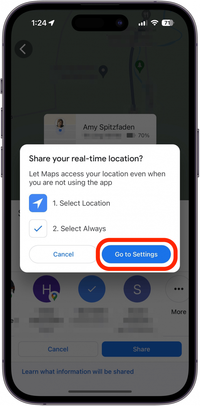 how to share location indefinitely on iphone to android