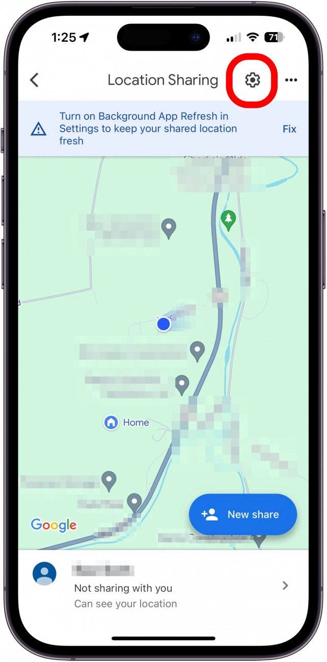 how to share location from iphone to android