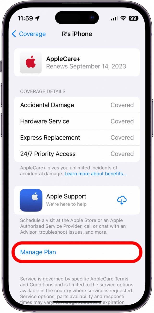 How can i get applecare for my sales iphone