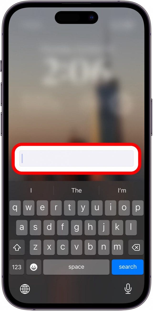 iphone apple watch keyboard input screen with text entry field circled in red