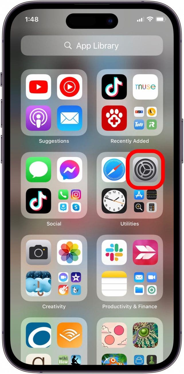 iphone settings app