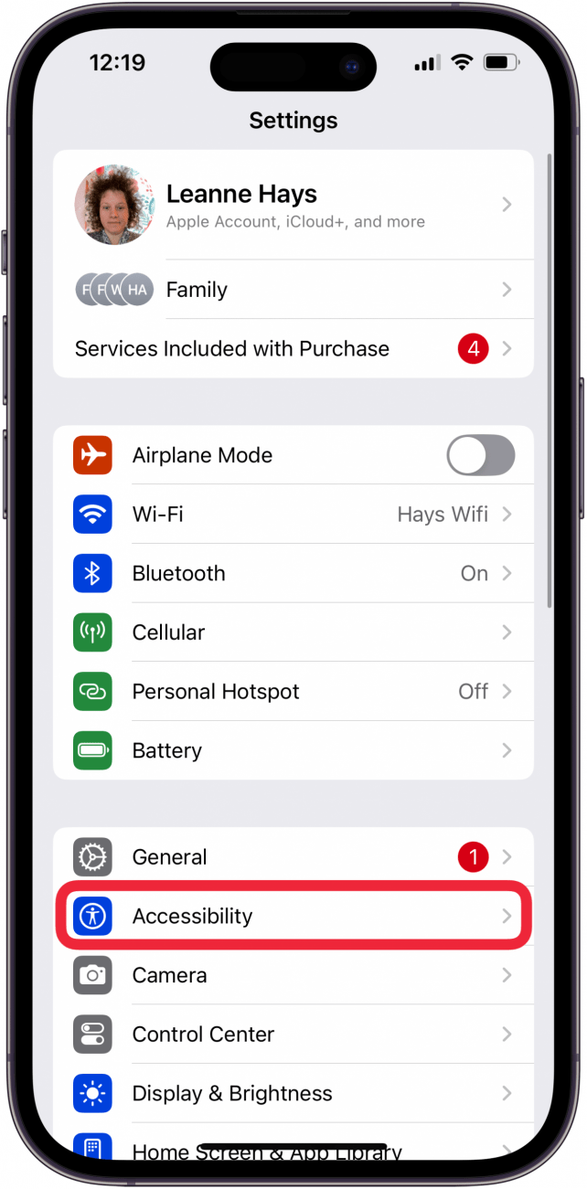 iphone accesibility settings