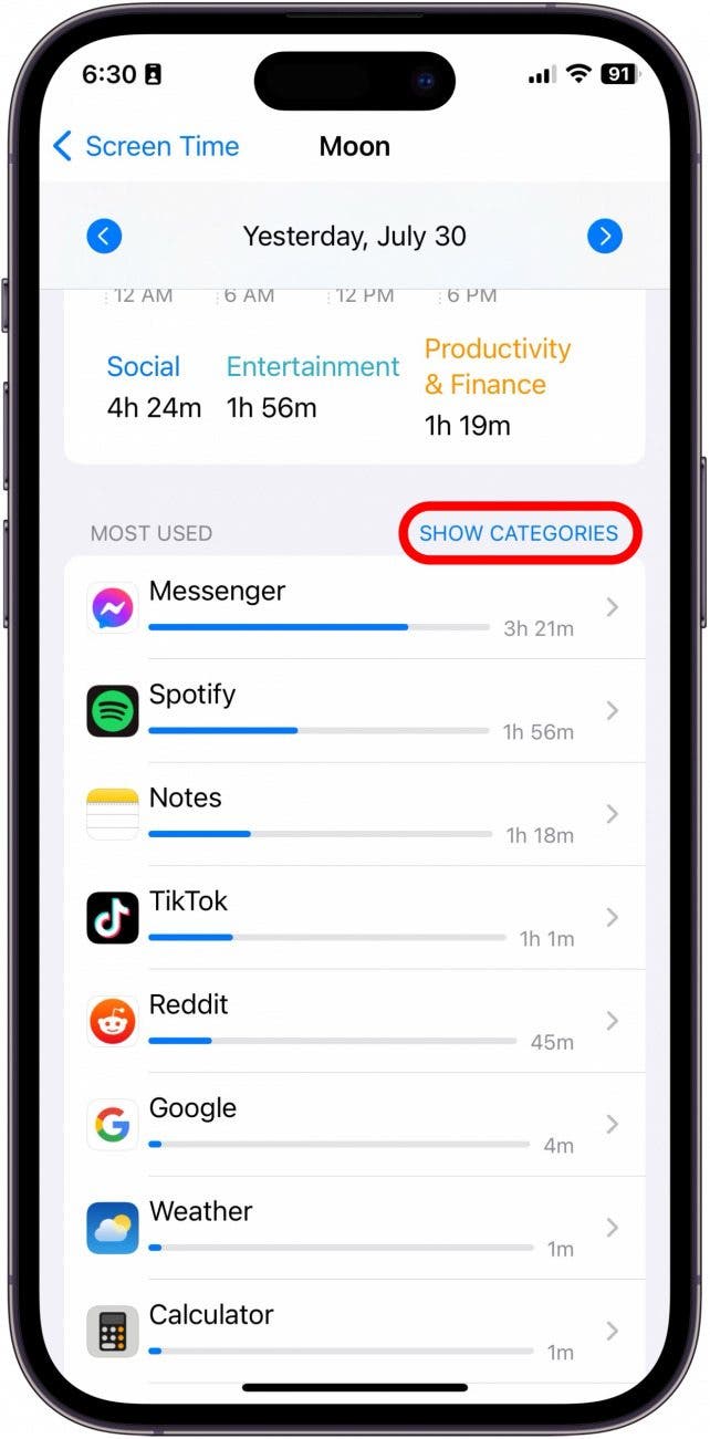 iphone activity log