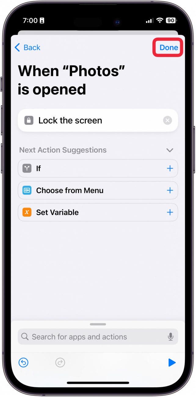 how to lock gallery on iphone