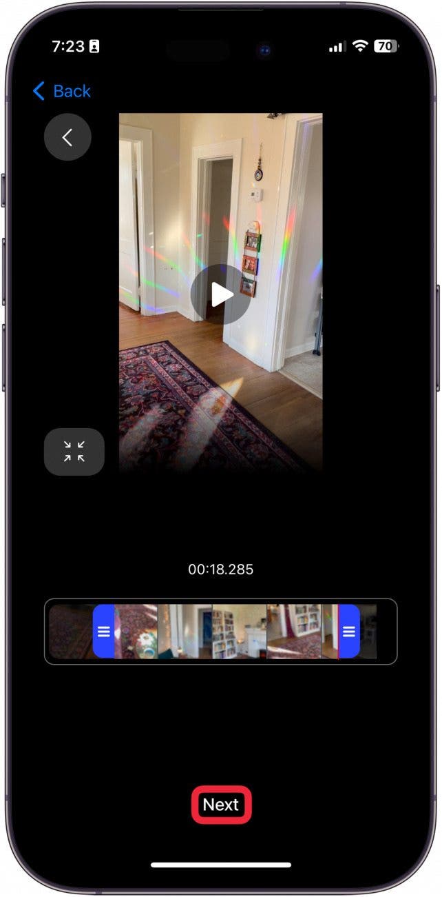 how to loop a video on iphone without an app