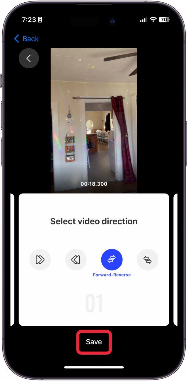 how to make a video loop on iphone camera roll