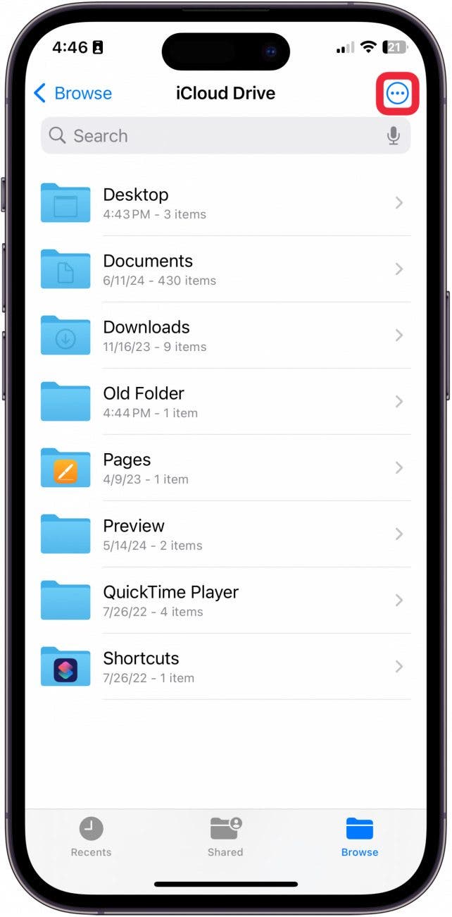 folder icloud