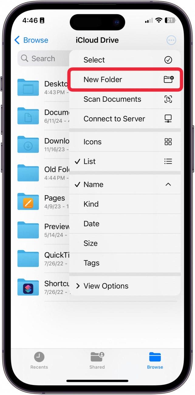 icloud folders