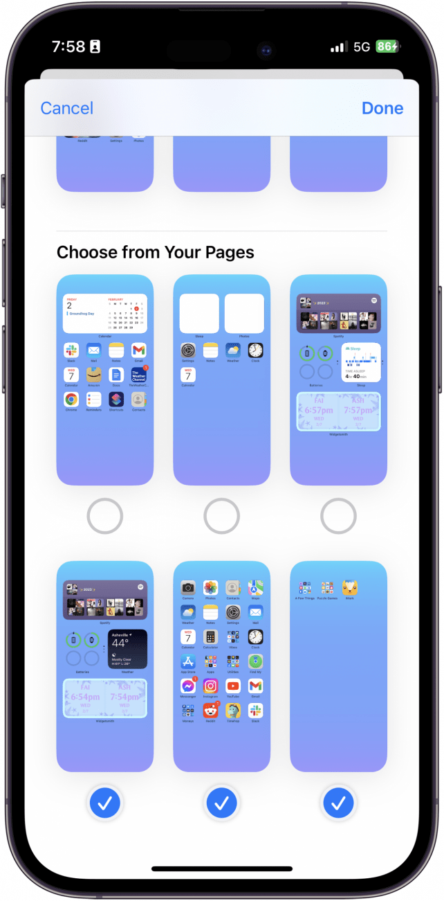 organize iphone home screen pages