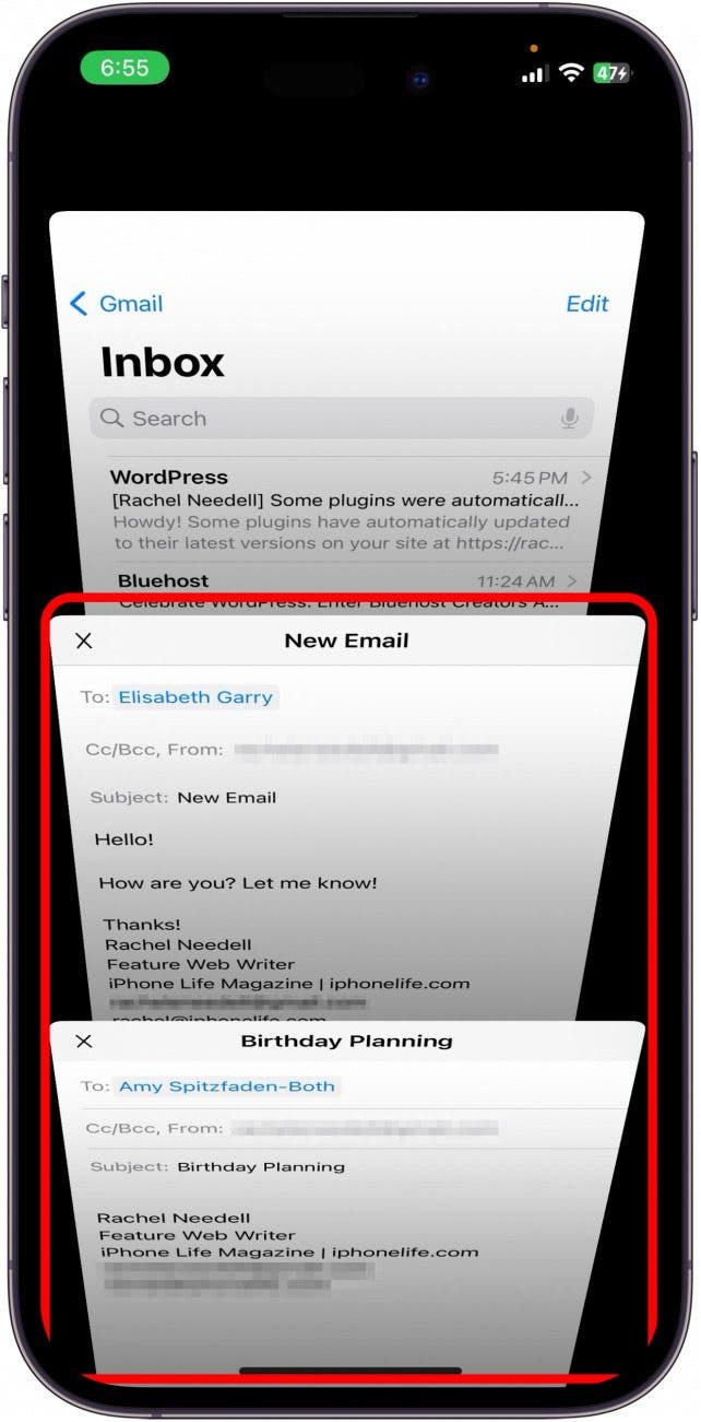 save draft on iphone in mail