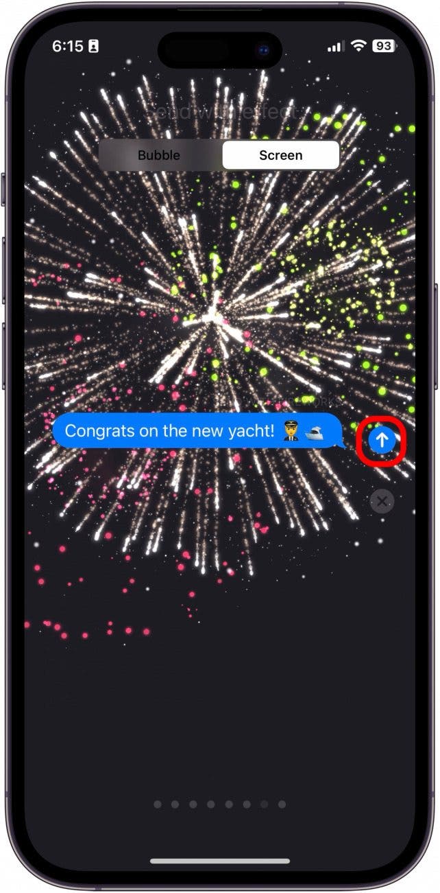 how to add fireworks to text