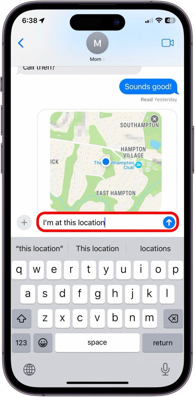 how to send location on iphone