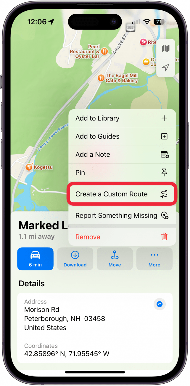 can you make your own route on apple maps