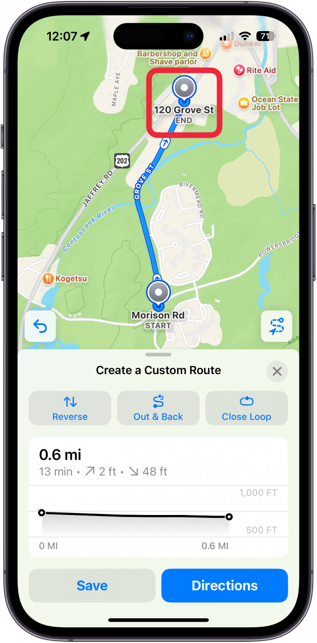 how to create a route on apple maps