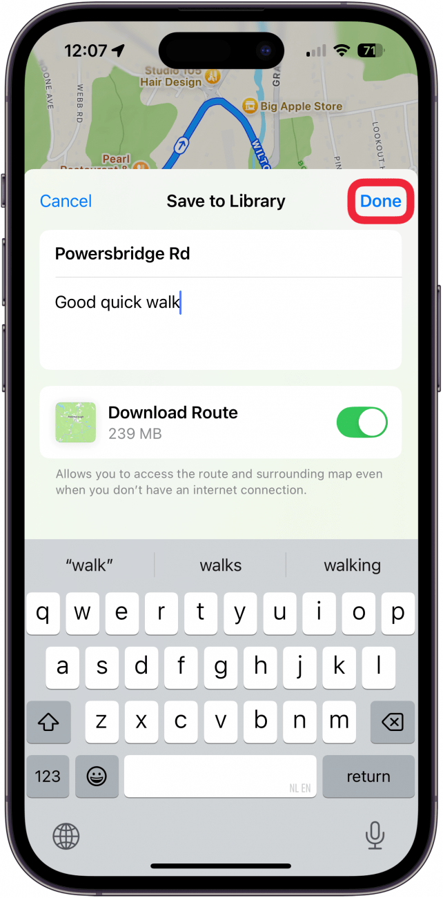 how to make a custom route on apple maps