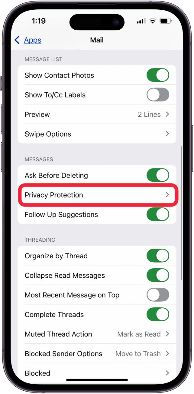 tap privacy protection