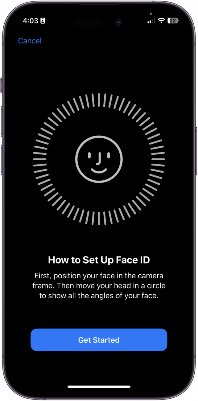 Set Up FaceID