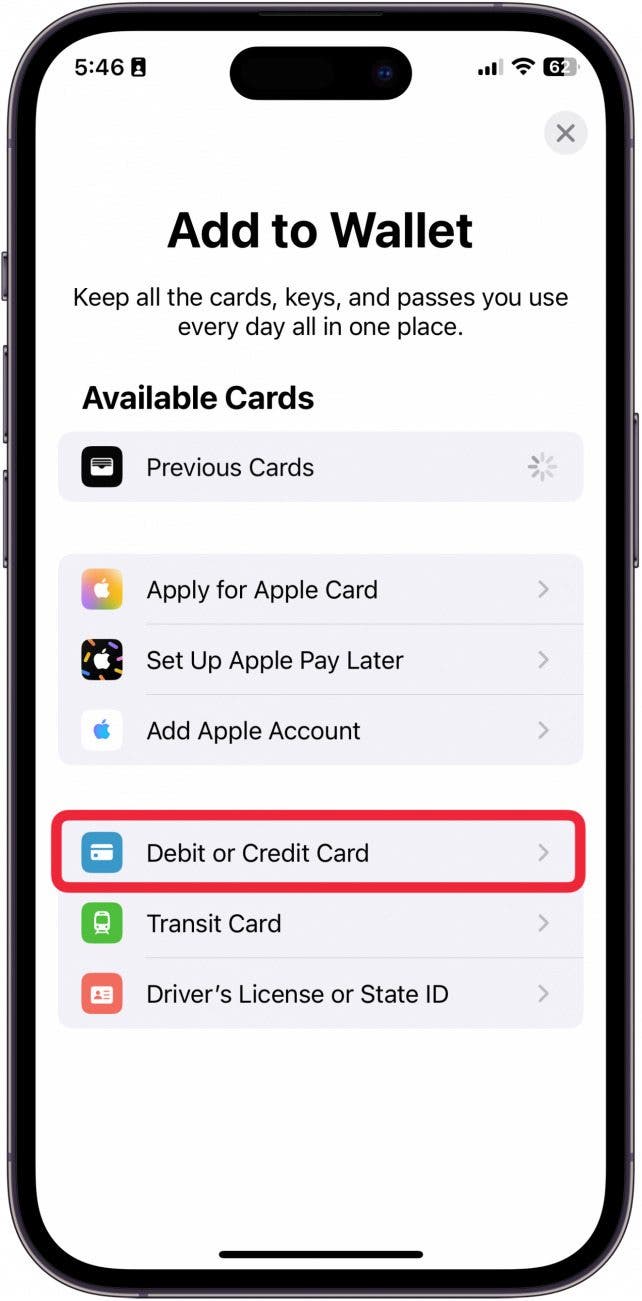 how to change apple pay default card