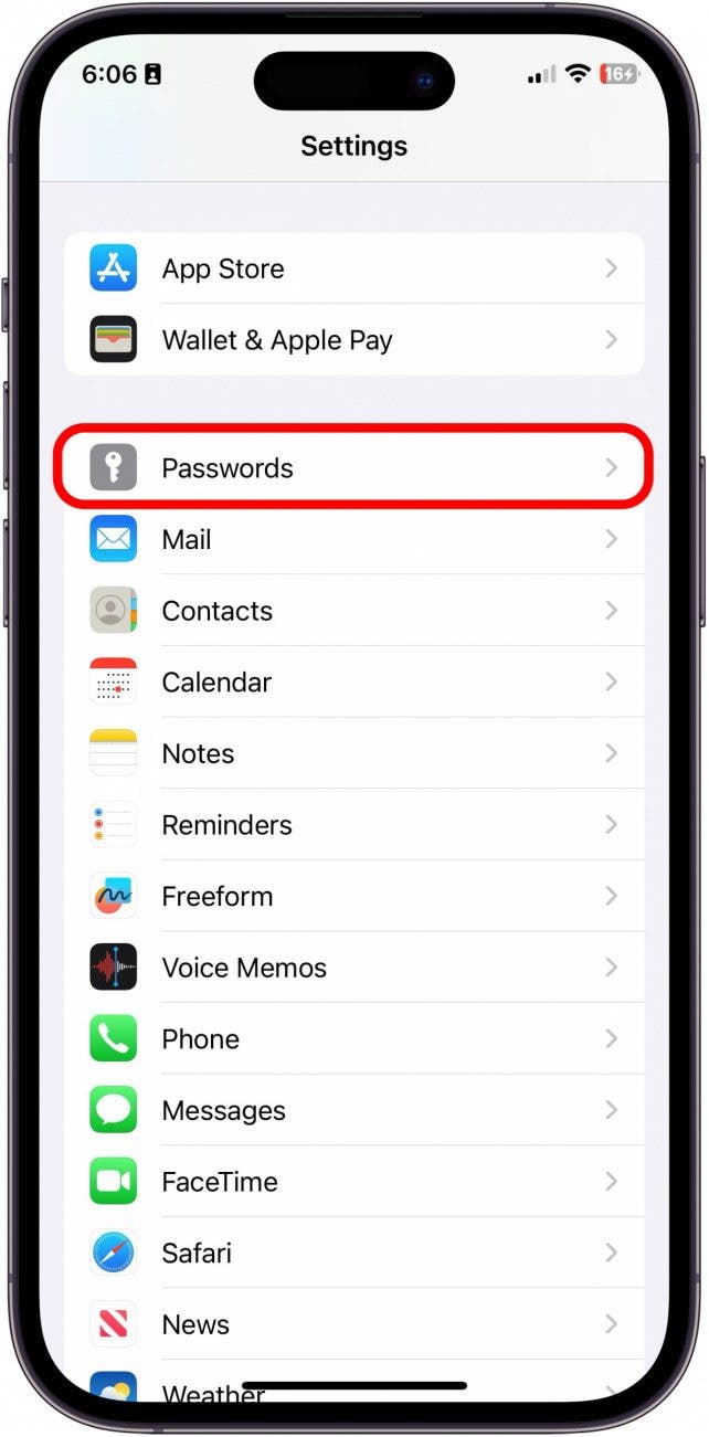 change email password on iphone