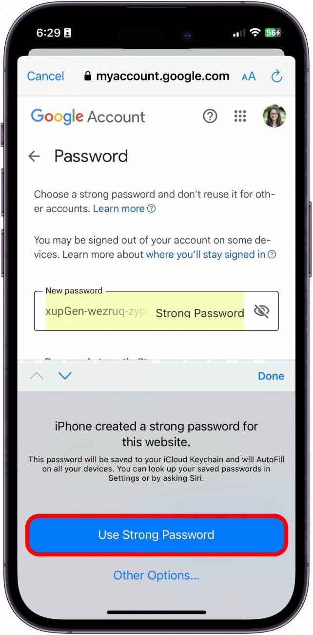 iphone email password