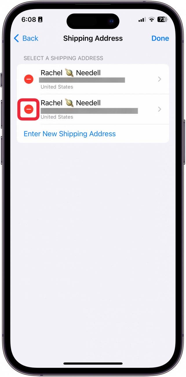 how to change address in iphone