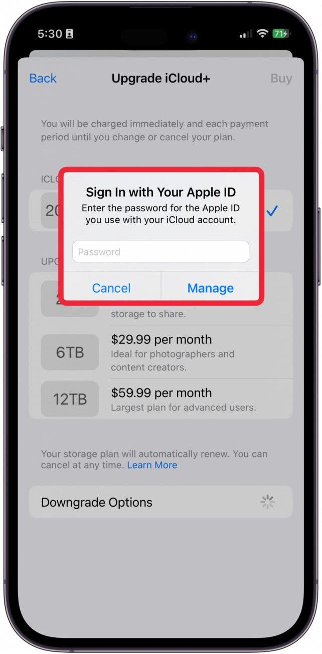 icloud storage plan