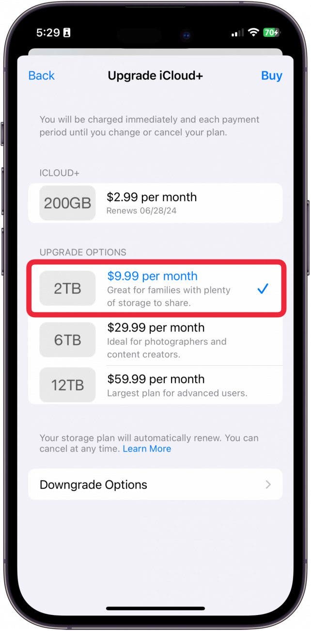 how to buy icloud storage