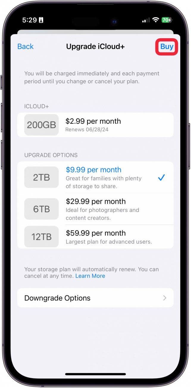 buy icloud storage