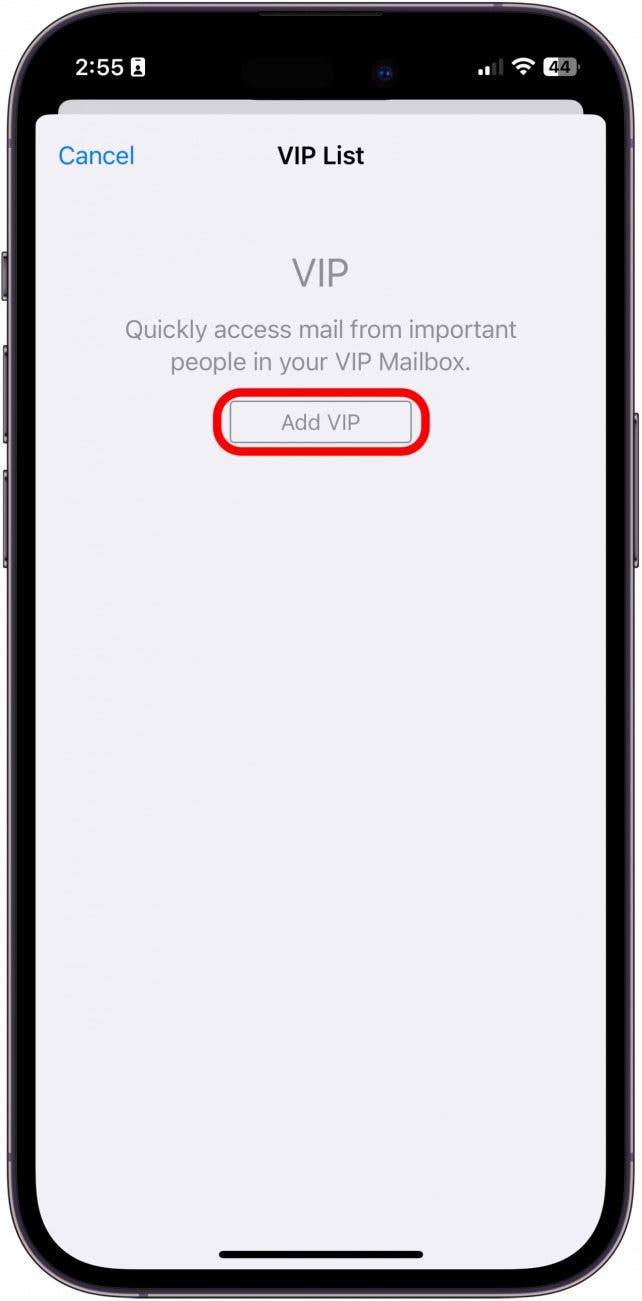 email vip iphone