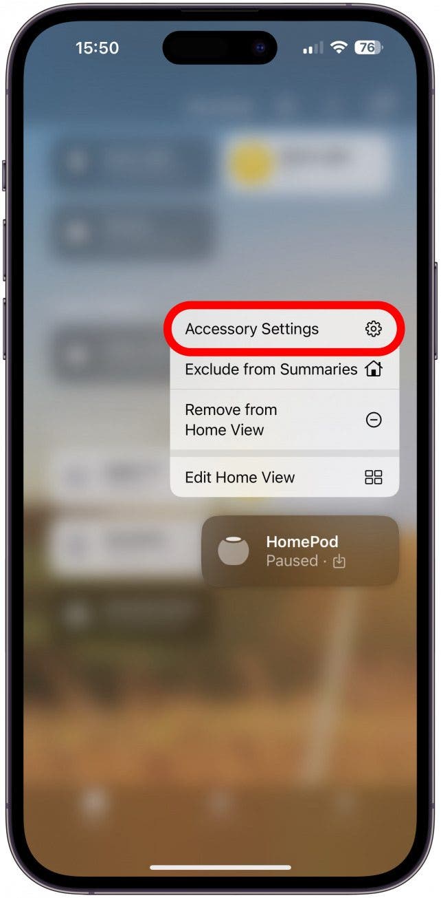 Tap Accessory Settings.