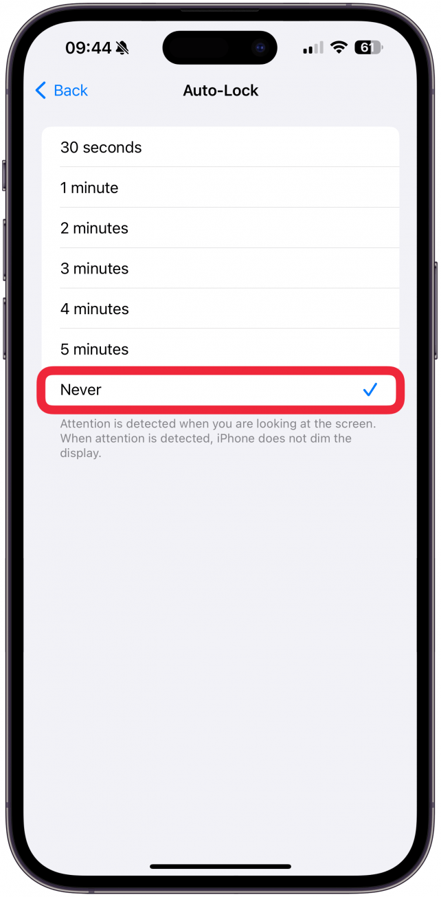 1. Disable Auto Lock then enable it again.