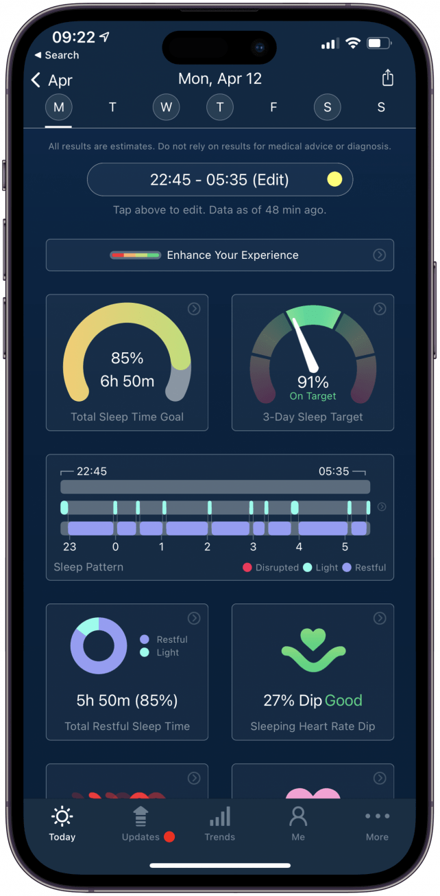 leep Watch by Bodymatter for sleep tracking.