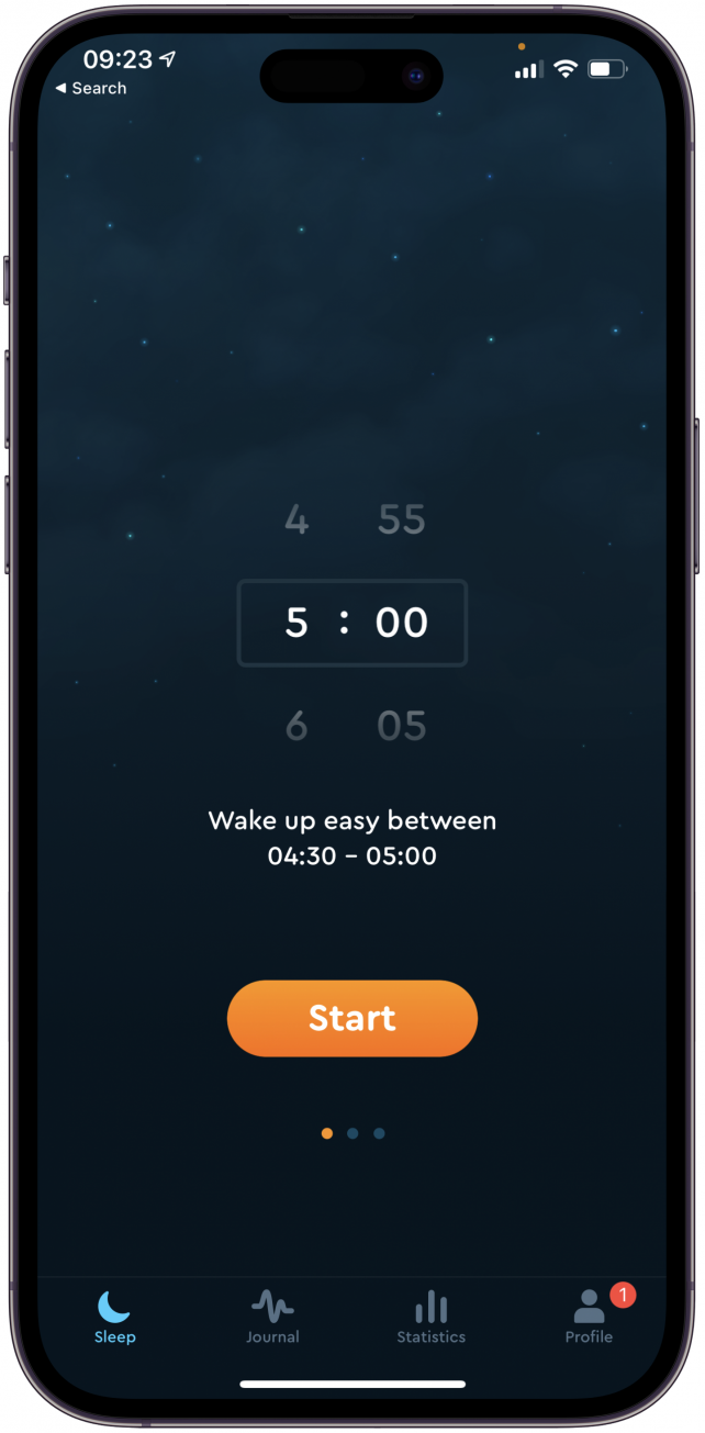 Sleep Cycle app for sleep tracking.