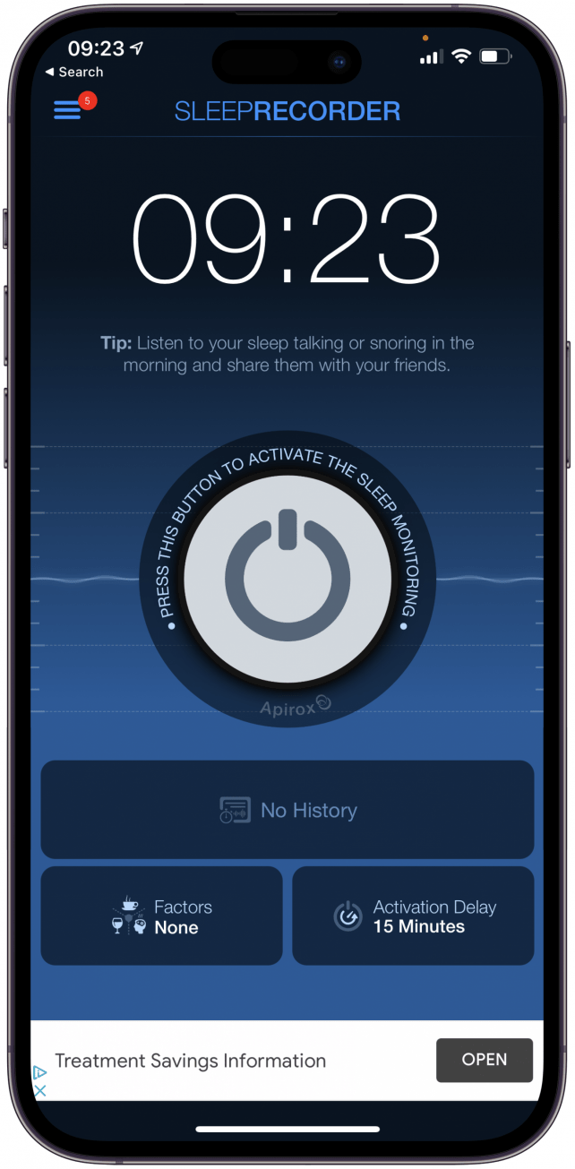 Prime Sleep Recorder app for sleep tracking.