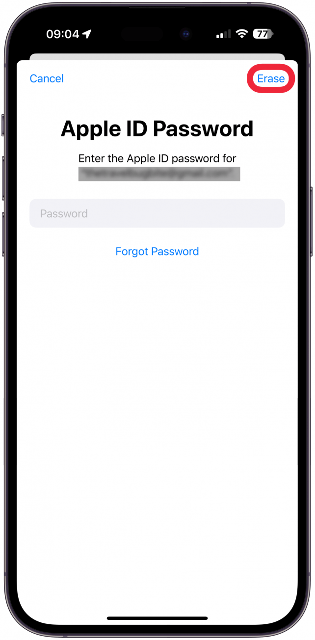 You will have to log in with your Apple ID password to confirm.