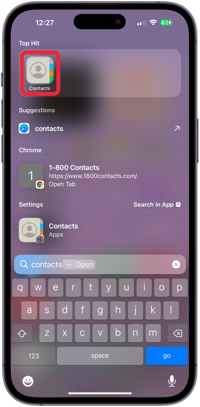 Open the Contacts app and tap the contact you want to delete.