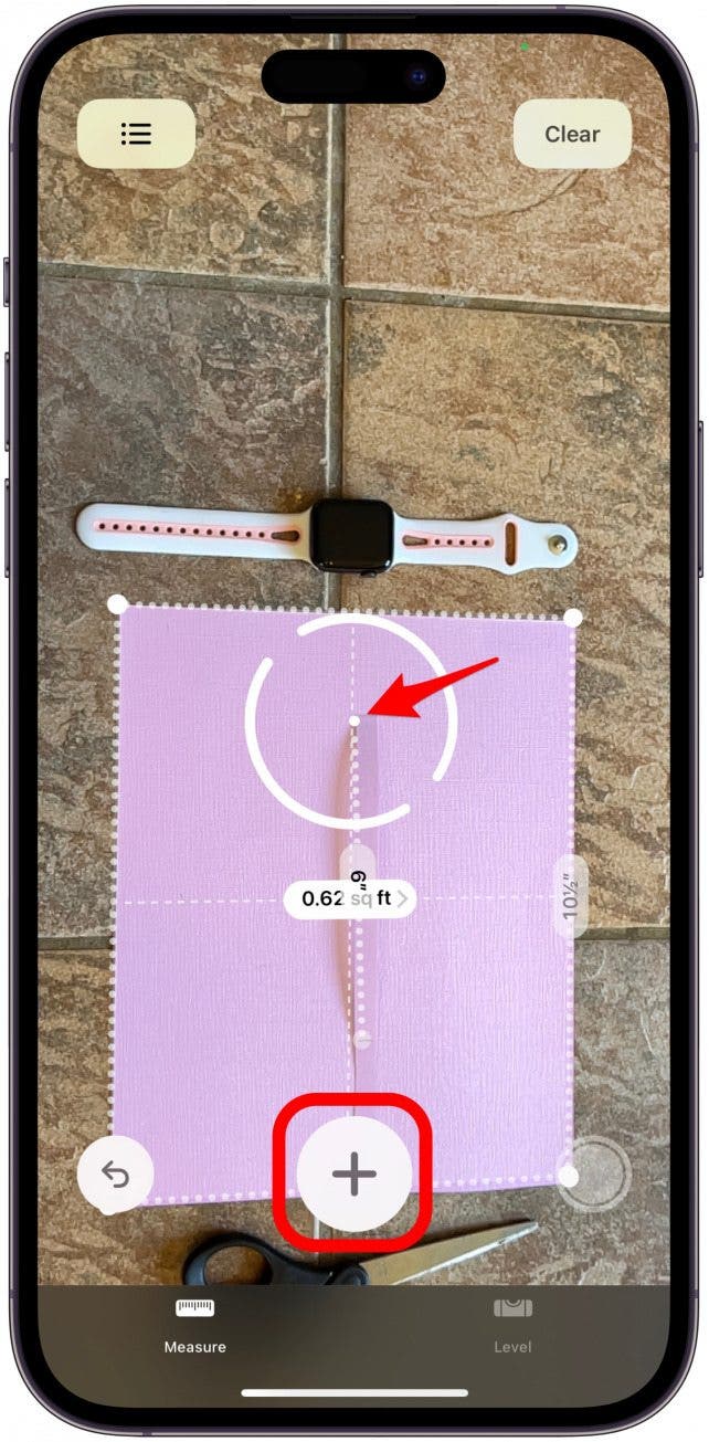 Move the point in the middle of the semicircles to the ending point of your measurement. 