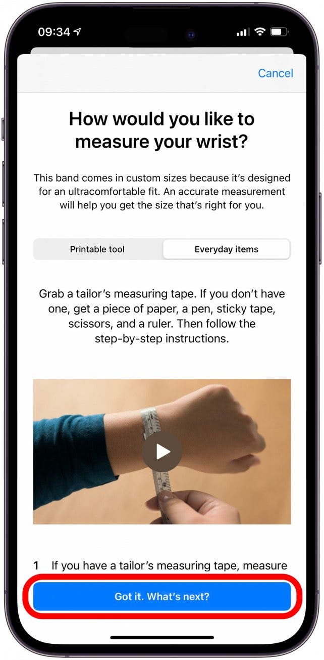 Measure your wrist for best sale apple watch