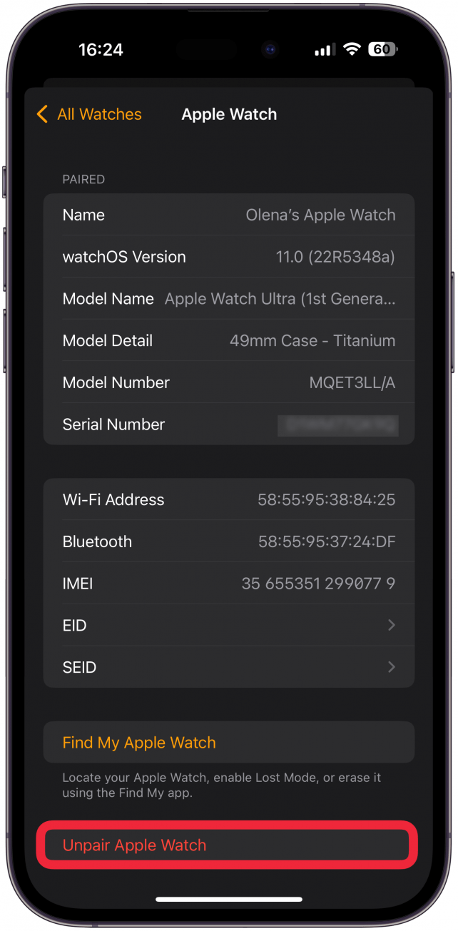 Un-pair & Re-pair Your Apple Watch