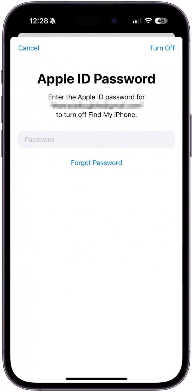 You'll need to use your Apple ID password to complete your iCloud sign-out.