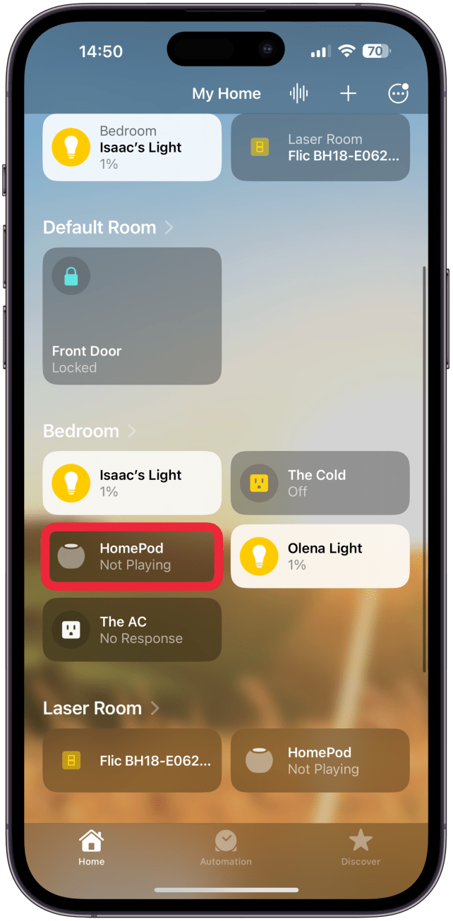 Tap on your HomePod.