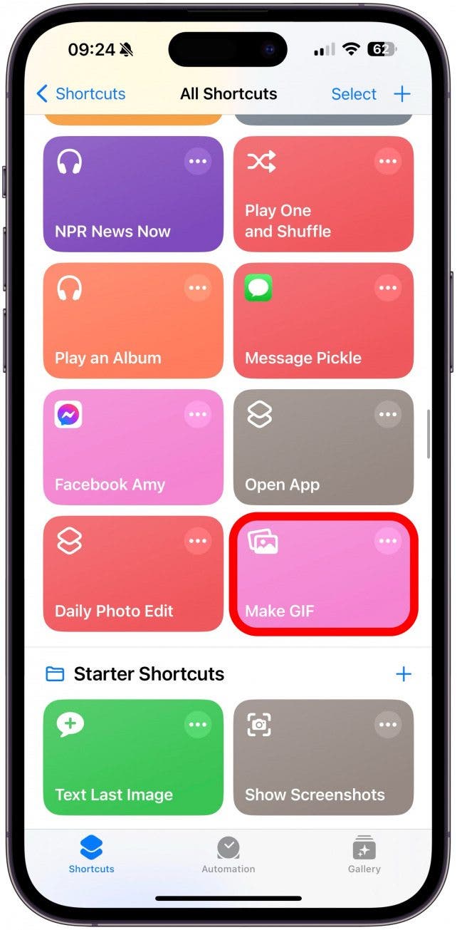 Just tap the Add Shortcut button.