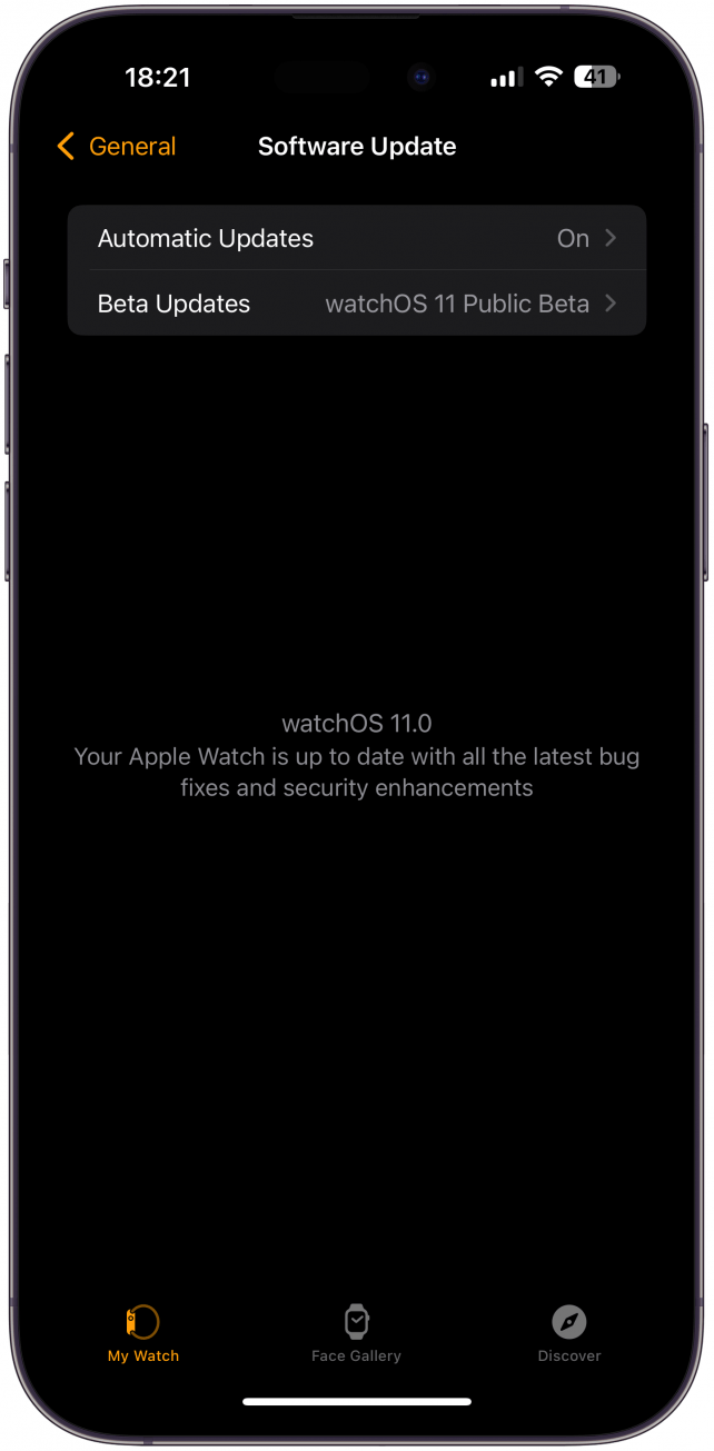 Your Apple Watch will restart when the update is complete, and you'll get a notification on your iPhone screen that your Apple Watch is updated.