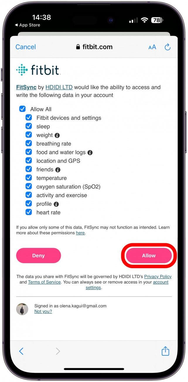 Connect fitbit to ios health app sale