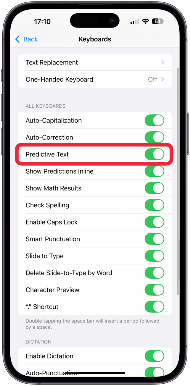 Toggle Off Apple Intelligence Messages Suggestions.