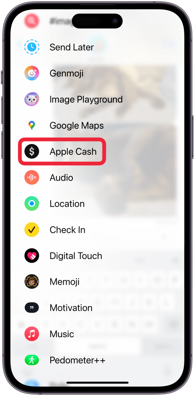 Tap Apple Pay. If the person you're texting cannot receive Apple Cash payments, you'll see a message saying "(name) cannot receive payments sent with Apple Pay at this time."