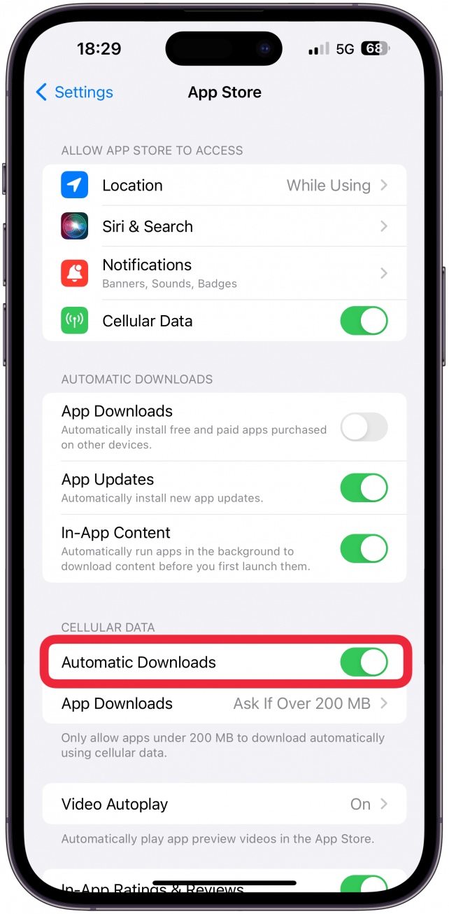 You should also turn off Background App Refresh when using your cellular data.