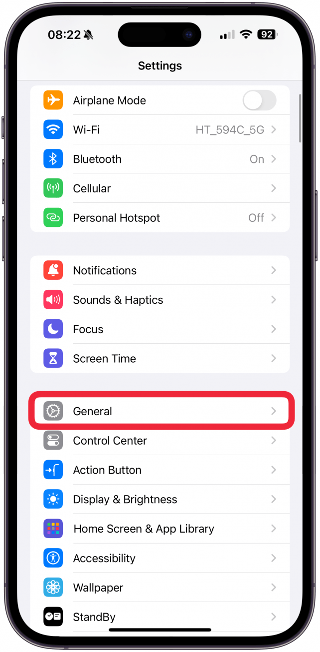 Finally, make sure that your iPhone is up to date by returning to Settings and tapping General.