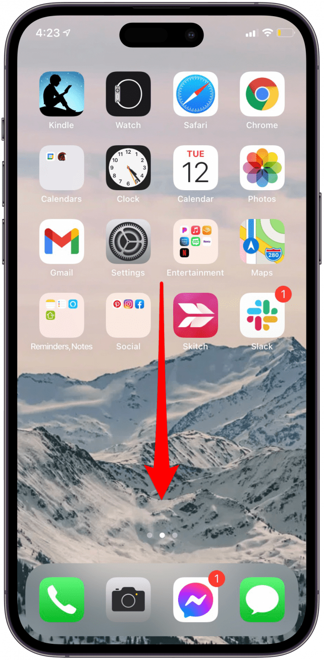 Swipe down from the center of your Home screen to access the search function