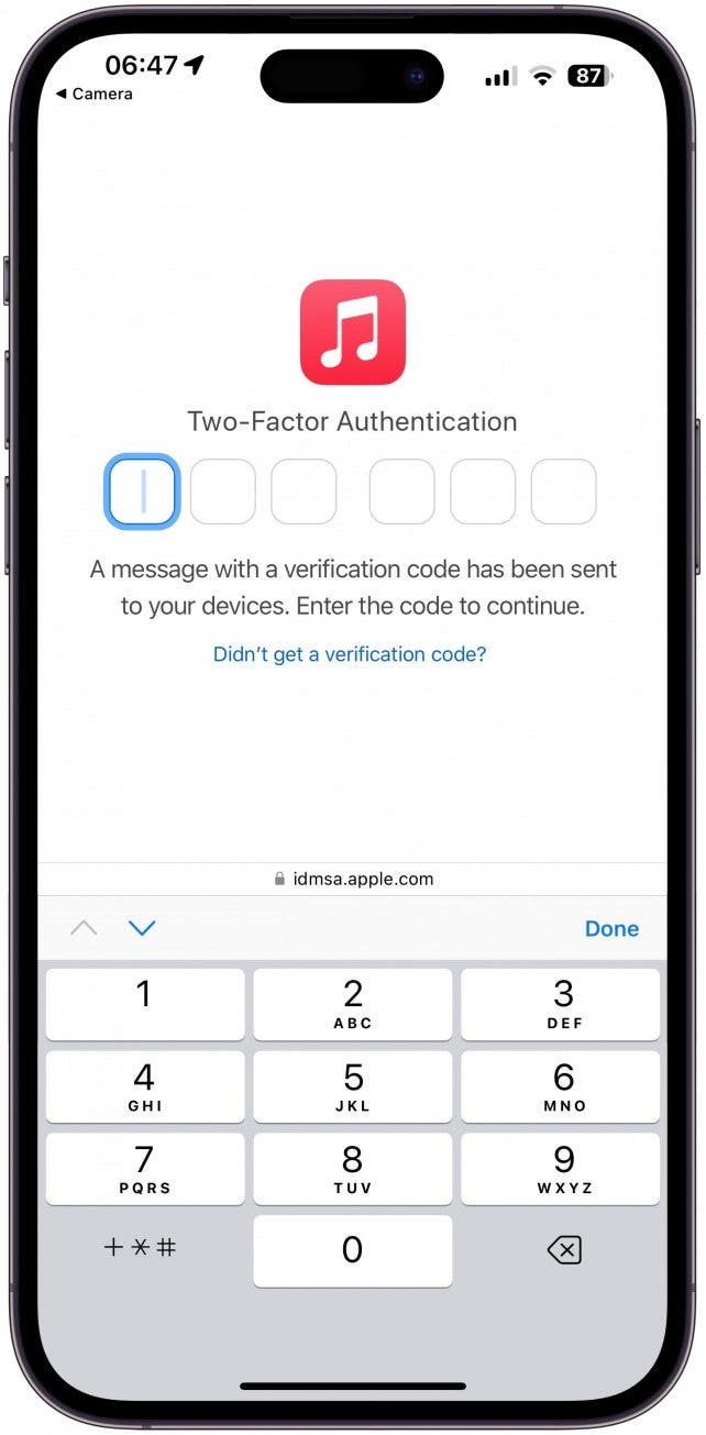 If you have two-step authentication set up, you’ll need to verify